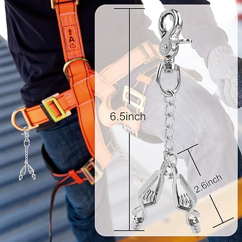 Miniatura 4 de MELOTOUGH Clip de guante de metal resistente para guantes de trabajo, clip de guante de seguridad con 2 pinzas de cocodrilo para pantalones