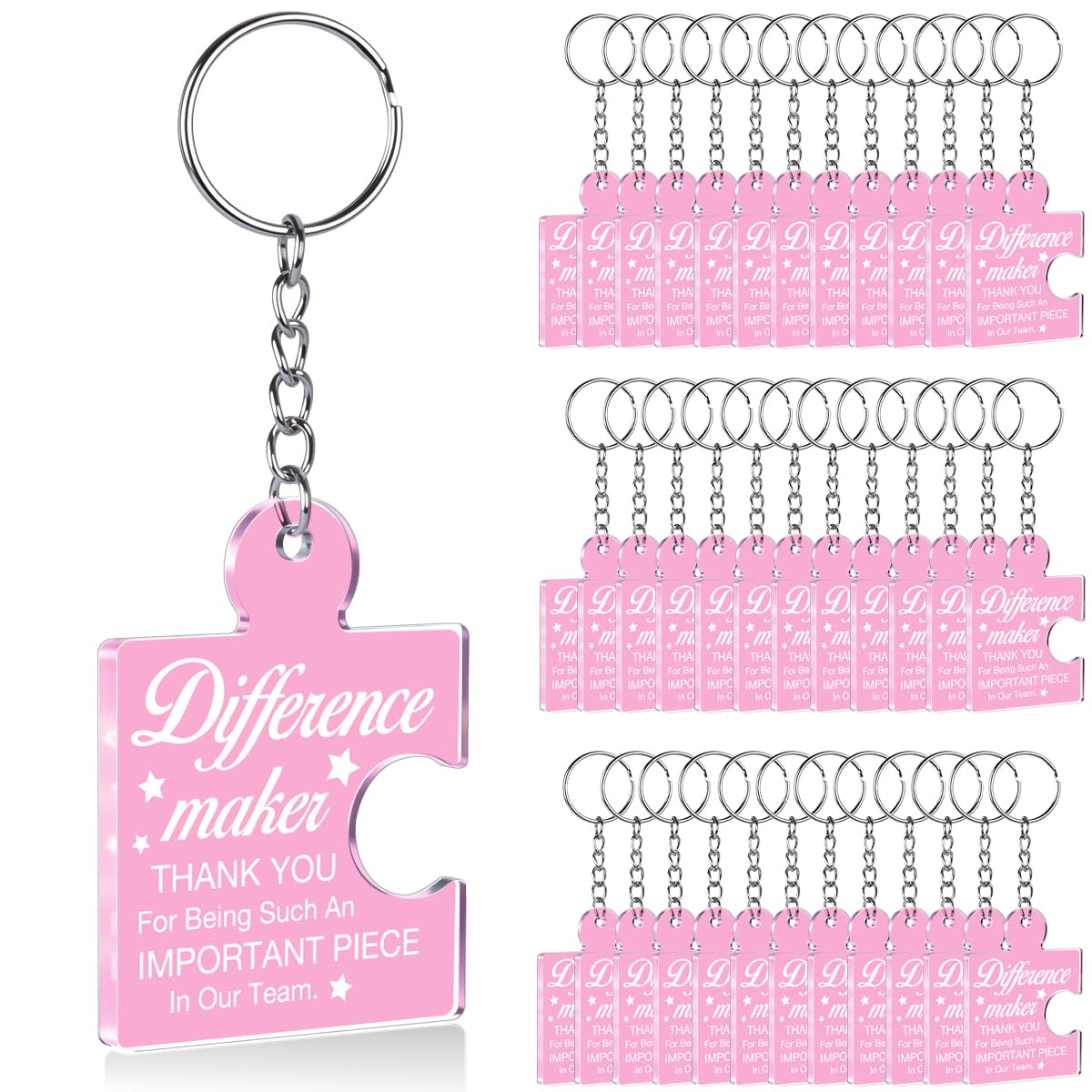 Team Appreciation Gifts Bulk Thank You Keychains for Coworkers