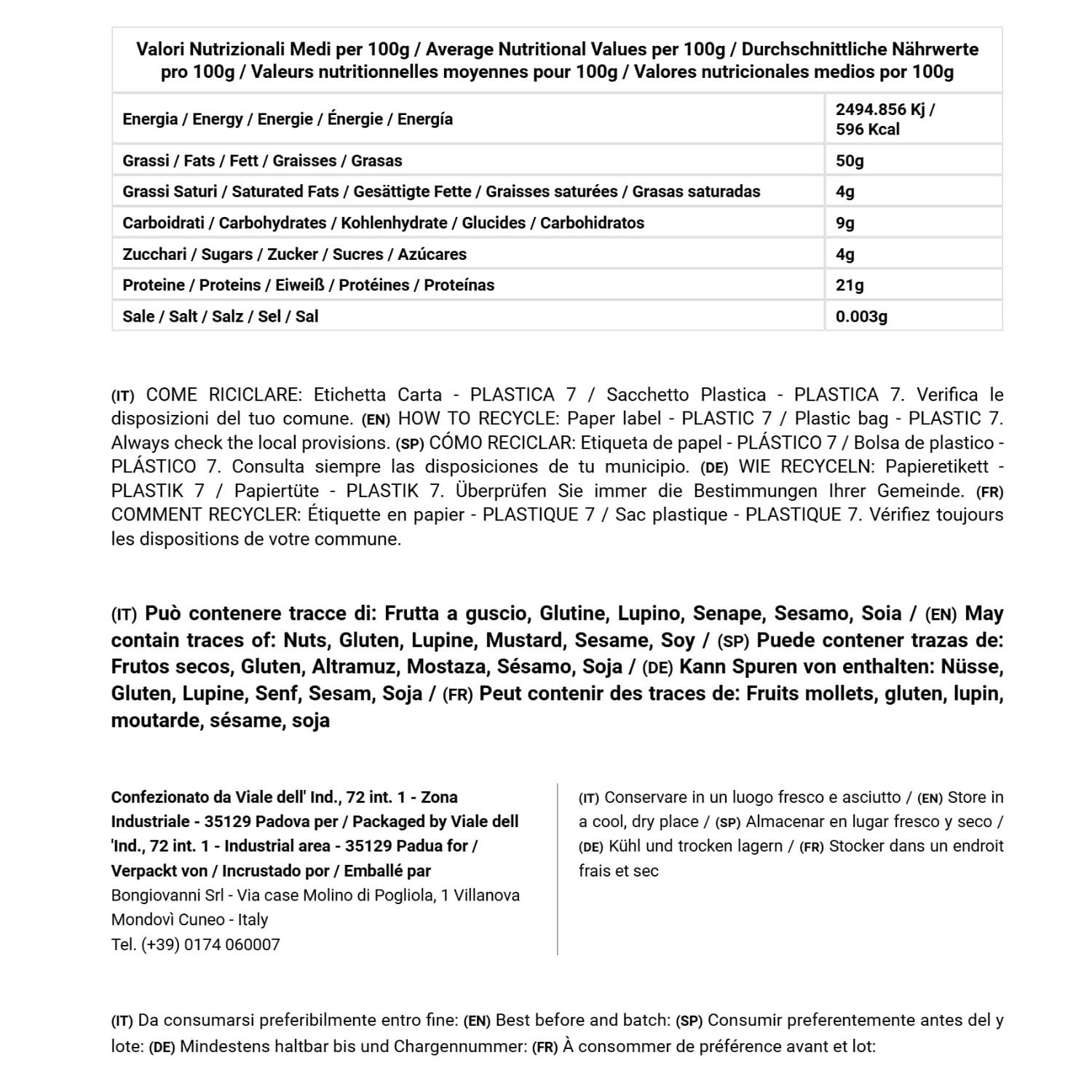 Bongiovanni Farine E Bonta' Naturali Farina di Mandorle Pelate 5Kg BIO