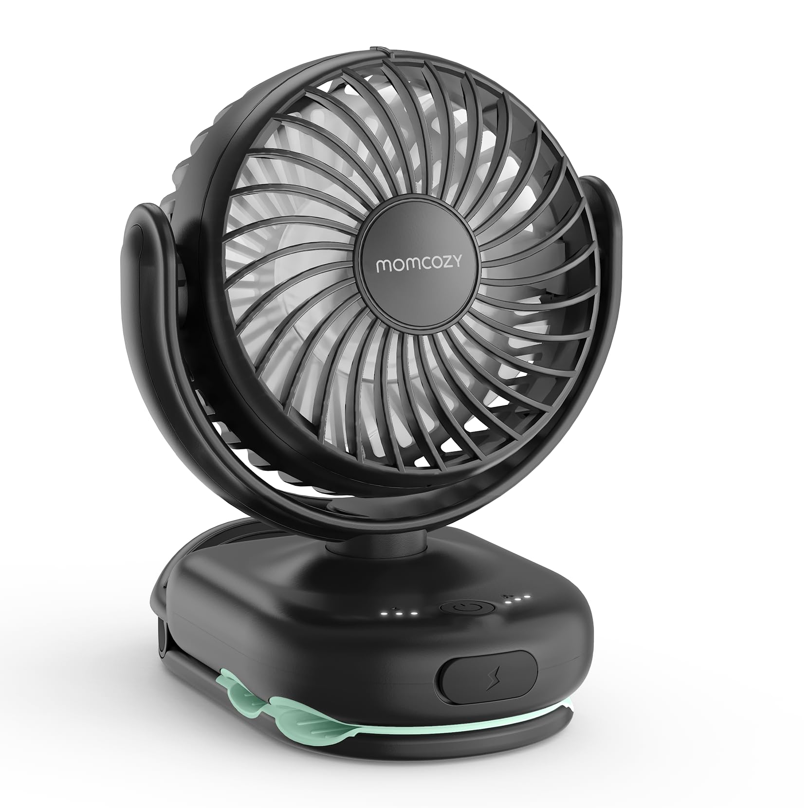 Momcozy Portable Stroller Fan with Clip | 4-Speed Mini-Fan for Carrier | Personal Fans Ultra Light 0.26lb | Gaps ≤4.5mm | Handheld Cooling | Rechargeable Rotate for Diaper Backpack/Table/Chair-image-26
