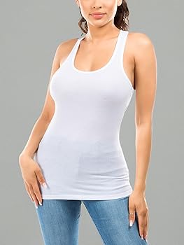 Amazon.com: Sugar Sunday 4 Pack Cotton Ribbed Racerback Tank