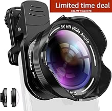 Phone Camera Lens Kit 2 in 1 Pro Camera Lens Kit 15X Macro 5K HD 0.56X Wide Angle for iPhone X XR XS Max 8 7 6S Plus Samsung with Bag and Travel Case - coolthings.us
