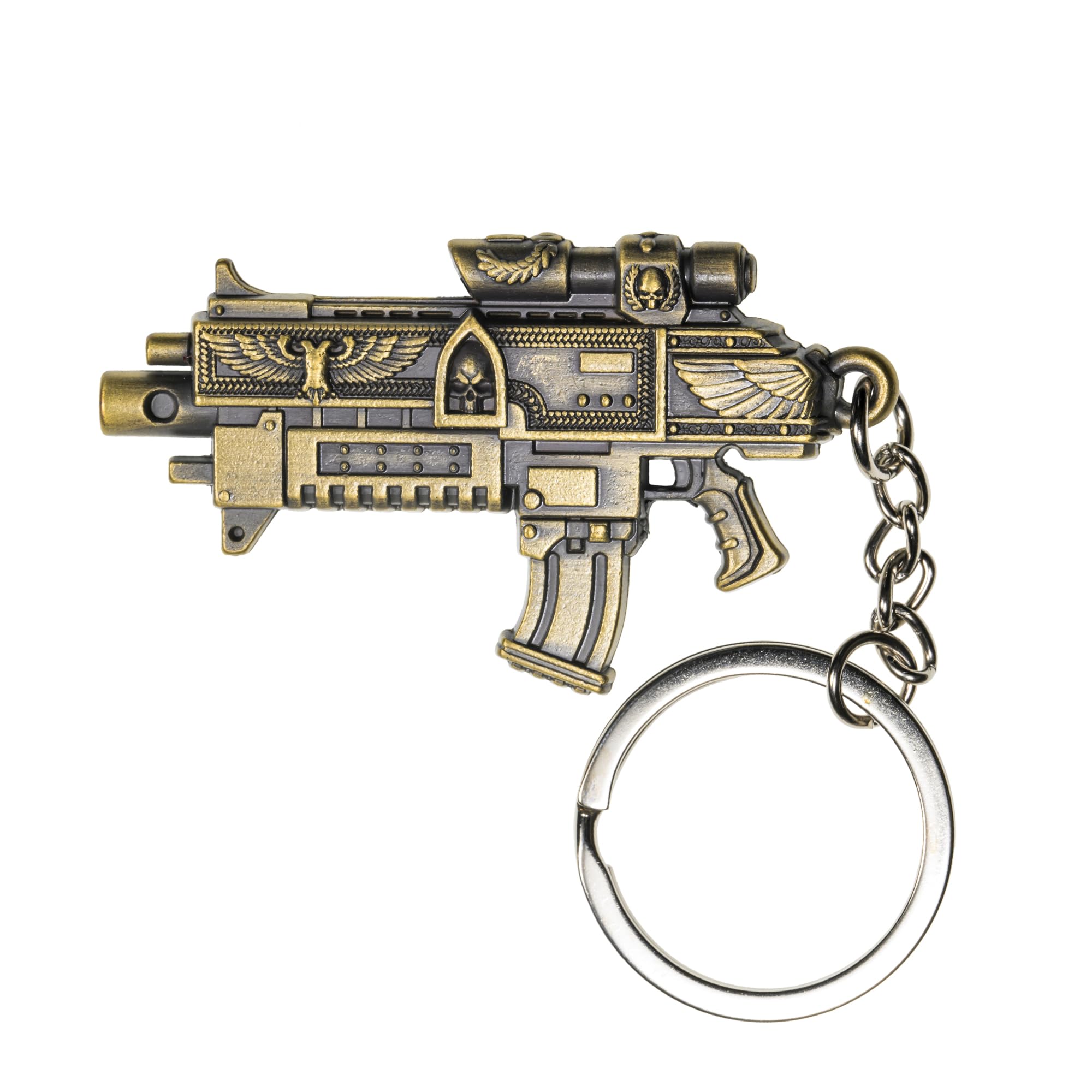 Starforged Men's Master-Crafted Bloter Gun Warhammer Space Marine Weapon Master Crafted Bolt Rifle Keychain