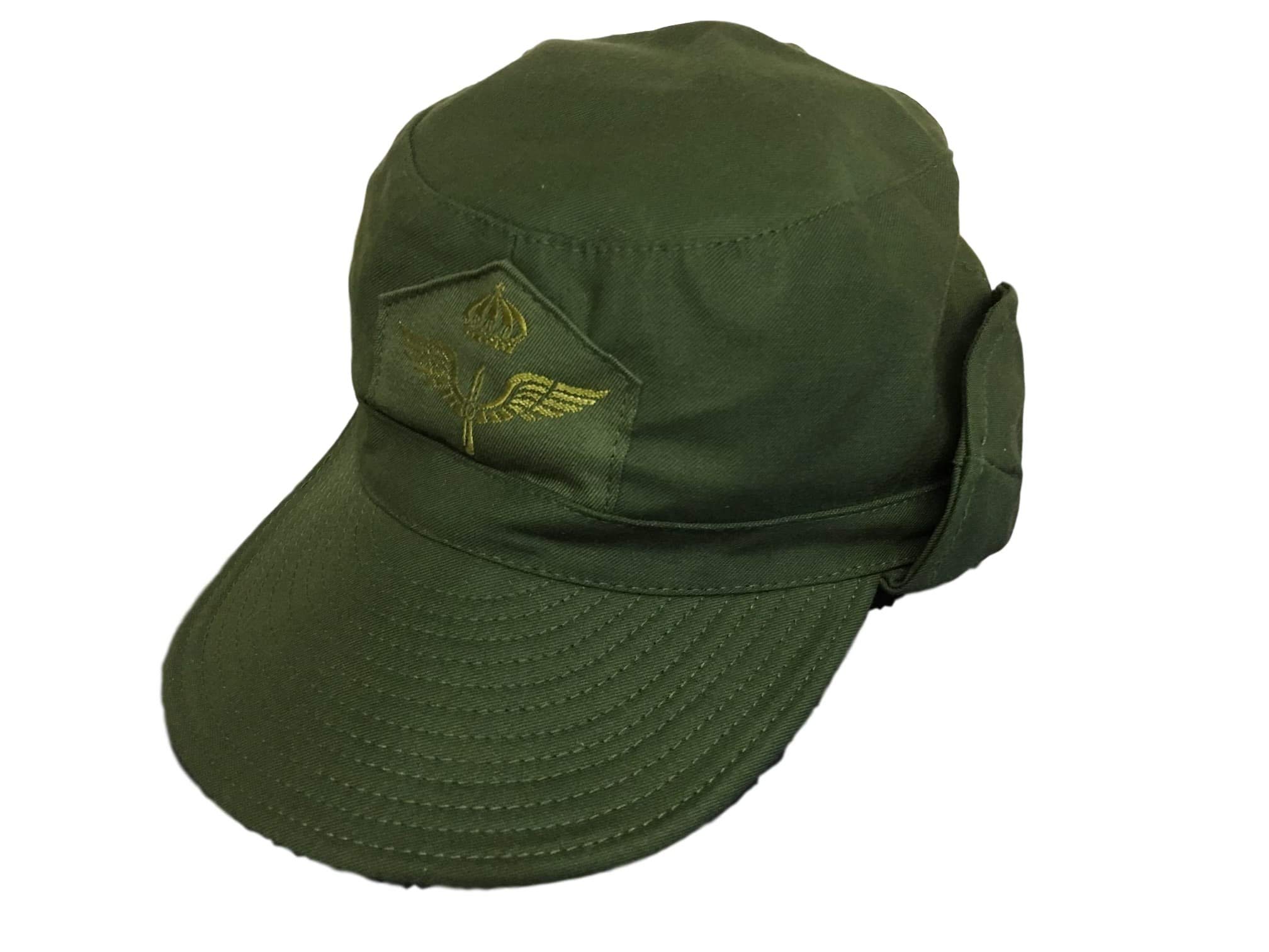 Swedish Air Force Issue Fatigue Cap, peaked cap, summer cap, with logo