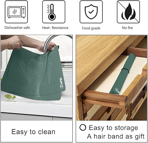 Miniatura 4 de Sapid Hoja de silicona extra grande para manualidades, alfombrillas de silicona gruesa para joyería, alfombrilla de silicona antideslizante para