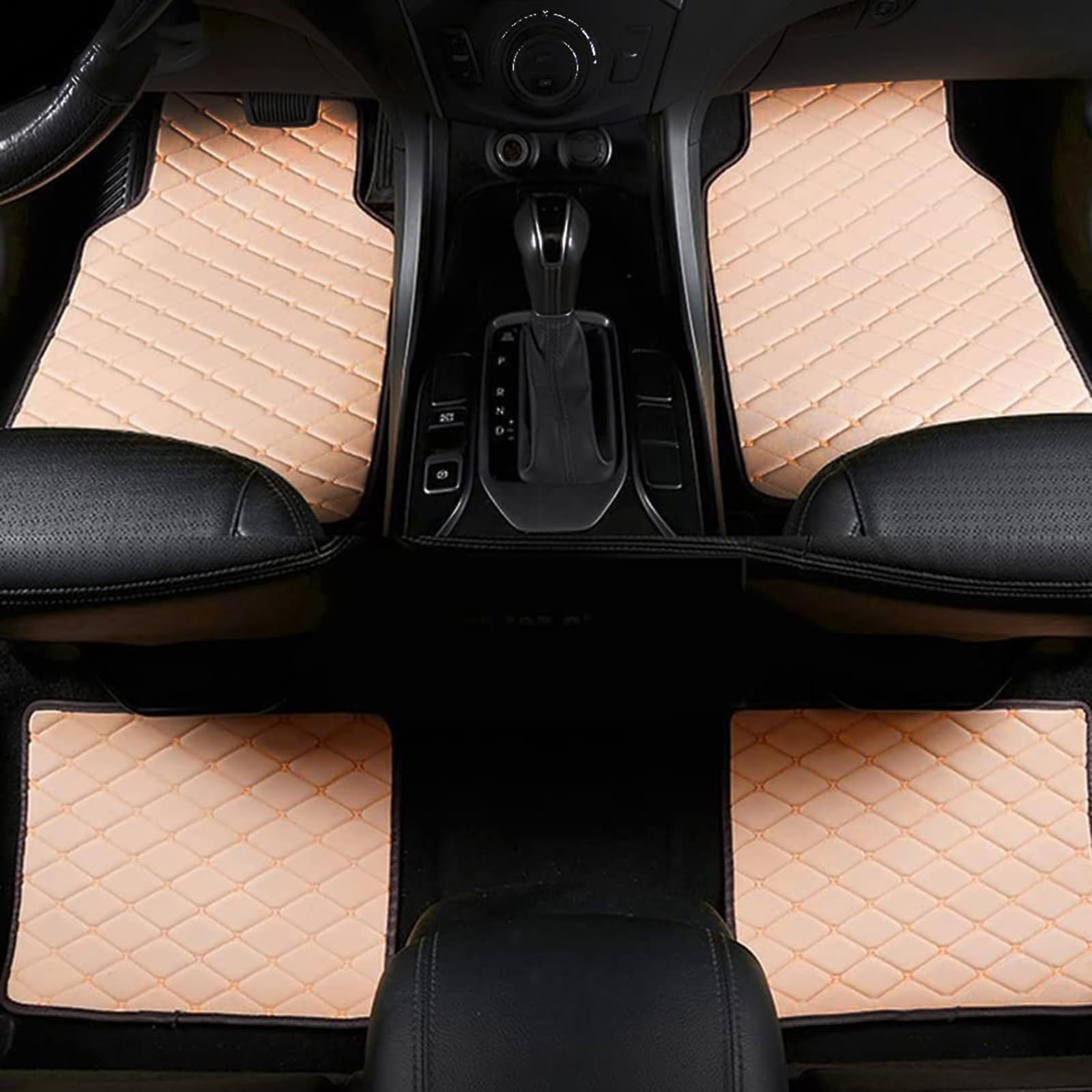 LECREA Car Floor Mats for Mercedes Benz A Class W177 A160 A180 A180d A200 A200d A220d A250e A260 AMG A35 A45 RHD, All Weather Leather Car Floor Mats, Waterproof and Anti-Slip Floor Carpet Mat