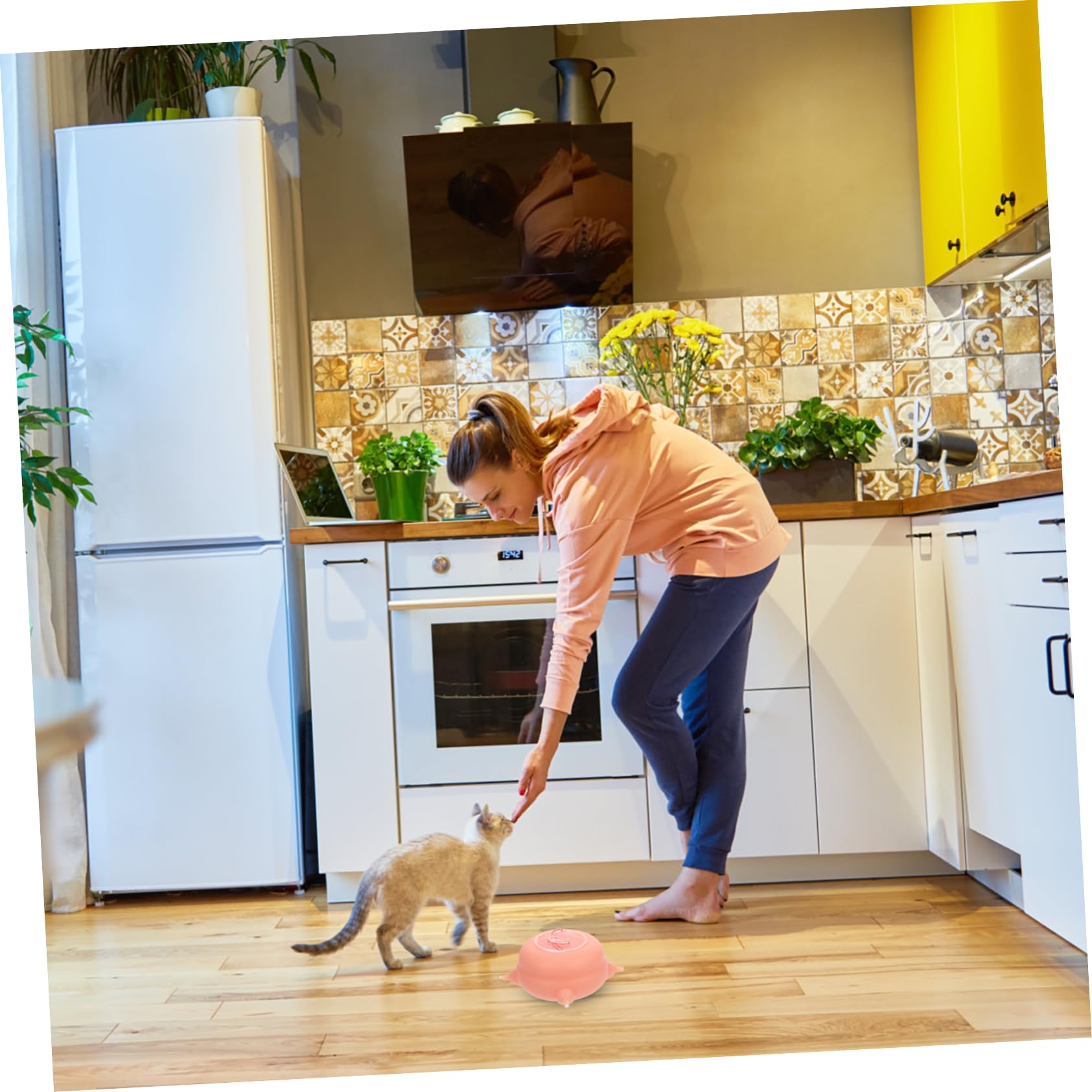 Angoily Biberon per Gattini in Silicone Rosa Facile da Pulire, Giocattolo per Addestramento Animali Domestici, Accessorio per Allattamento Cuccioli Appena Nati