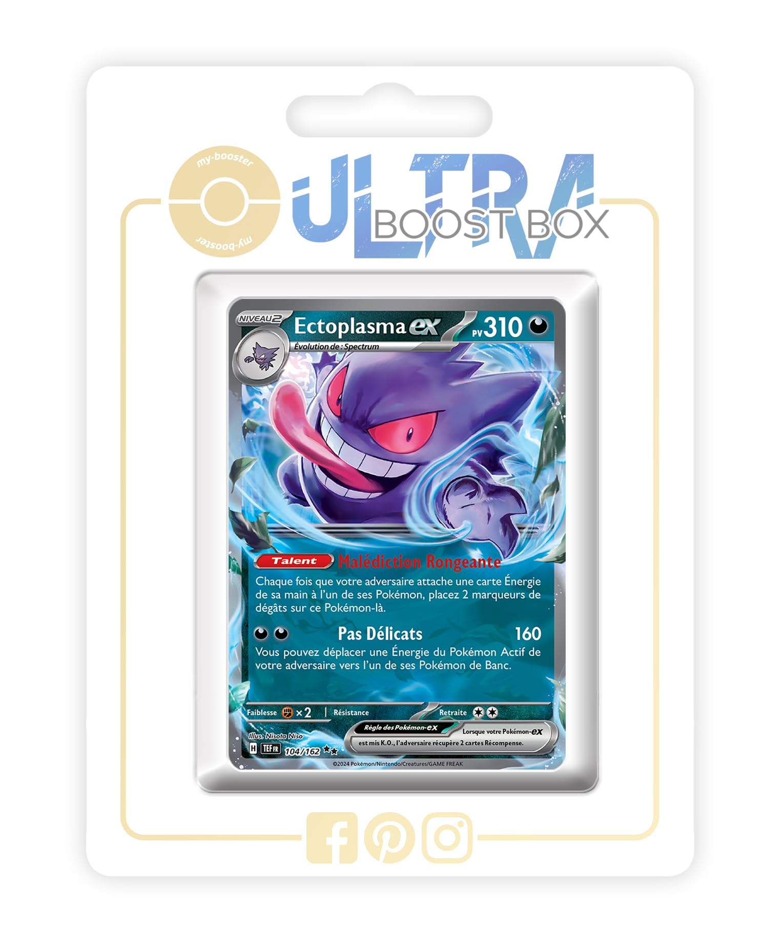 Ectoplasma ex (Gengar ex) 104/162 - Ultraboost X Écarlate et