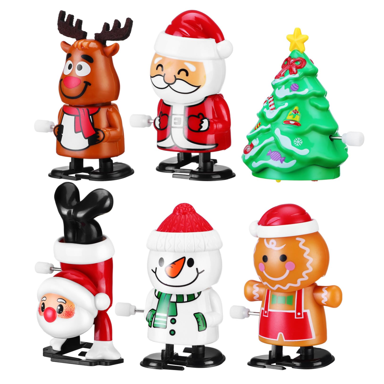 Jouets d'halloween à Remonter 6 Pièces Abs, Lot de Noël