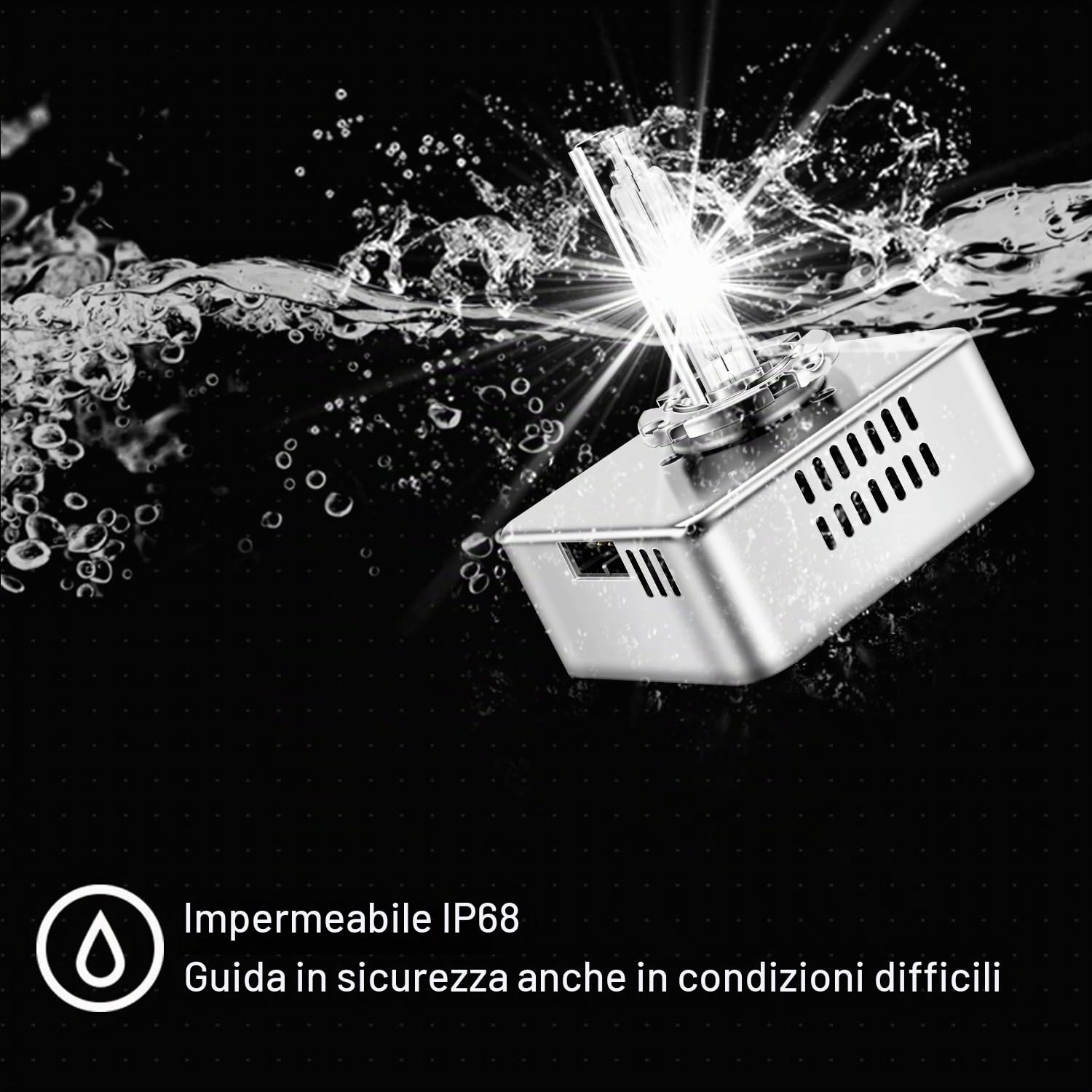 WinPower D5S Xenon Lampada 35W 6000K HID Auto Fari Lampadine Bianca Base Metallica Completa Lampadina 12 V Ricambio Kit, 1 Bulbi