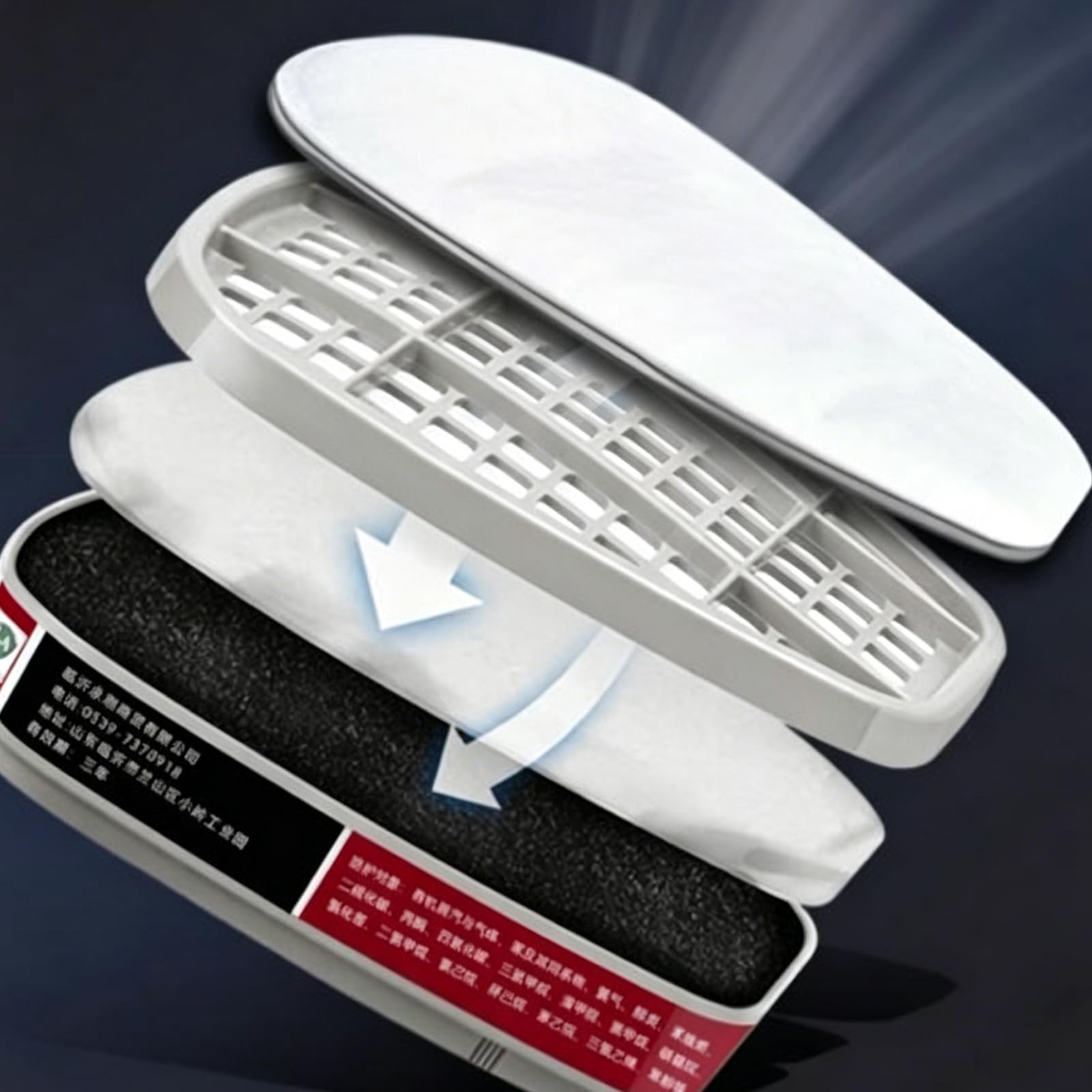 Masque protecteur avec systèmes de filtres masque respiratoire réutilisable soudage Protections de travail du bois respirateur réutilisable
