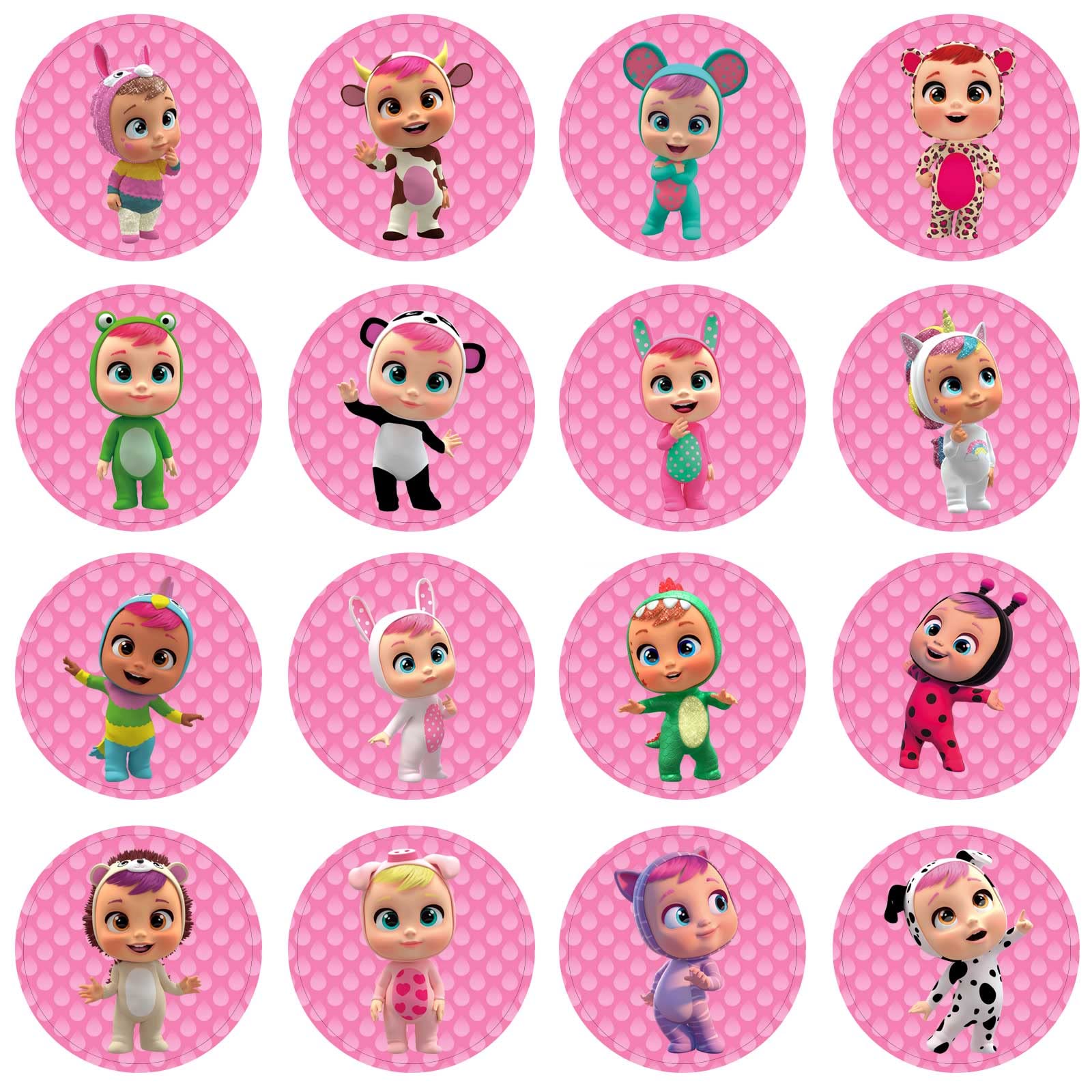 Cartoon Cry Babies Decorative Envelope Sealing Sticker for Party Gift Boxes, Handmade Snacks Label Stickers, Cute Baby Theme Birthday Party Sticker Decoration (160 Pieces)