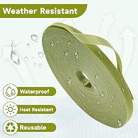 KINGLAKE 10m Öntapadós Növénykötöző Szalag - 12mm Széles Tépőzáras Kertészeti Rögzítő Világoszöld Nylon Növénytámasz Zsinór Virágokhoz, Fákh 4