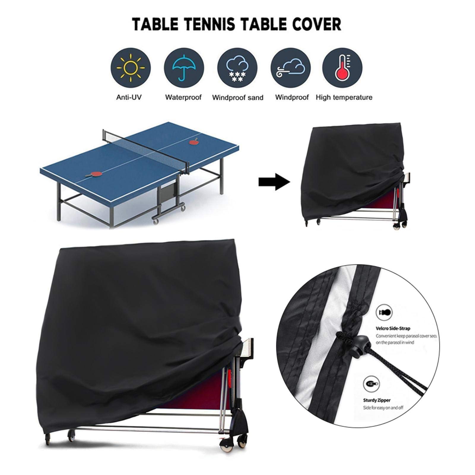 Copertura antipolvere per tavolo da ping pong, protezione UV, impermeabile, antipolvere, resistente alle intemperie, multifunzione, copertura protettiva impermeabile per tavolo da ping pong,