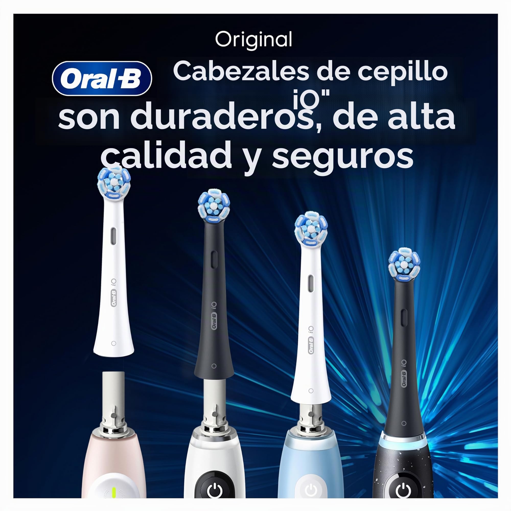 Oral-B iO Ultimate Clean - Cabezal de cepillo de dientes eléctrico, cerdas trenzadas y anguladas para una eliminación más profunda de la placa, paquete de 2 cabezales de cepillo de dientes, color