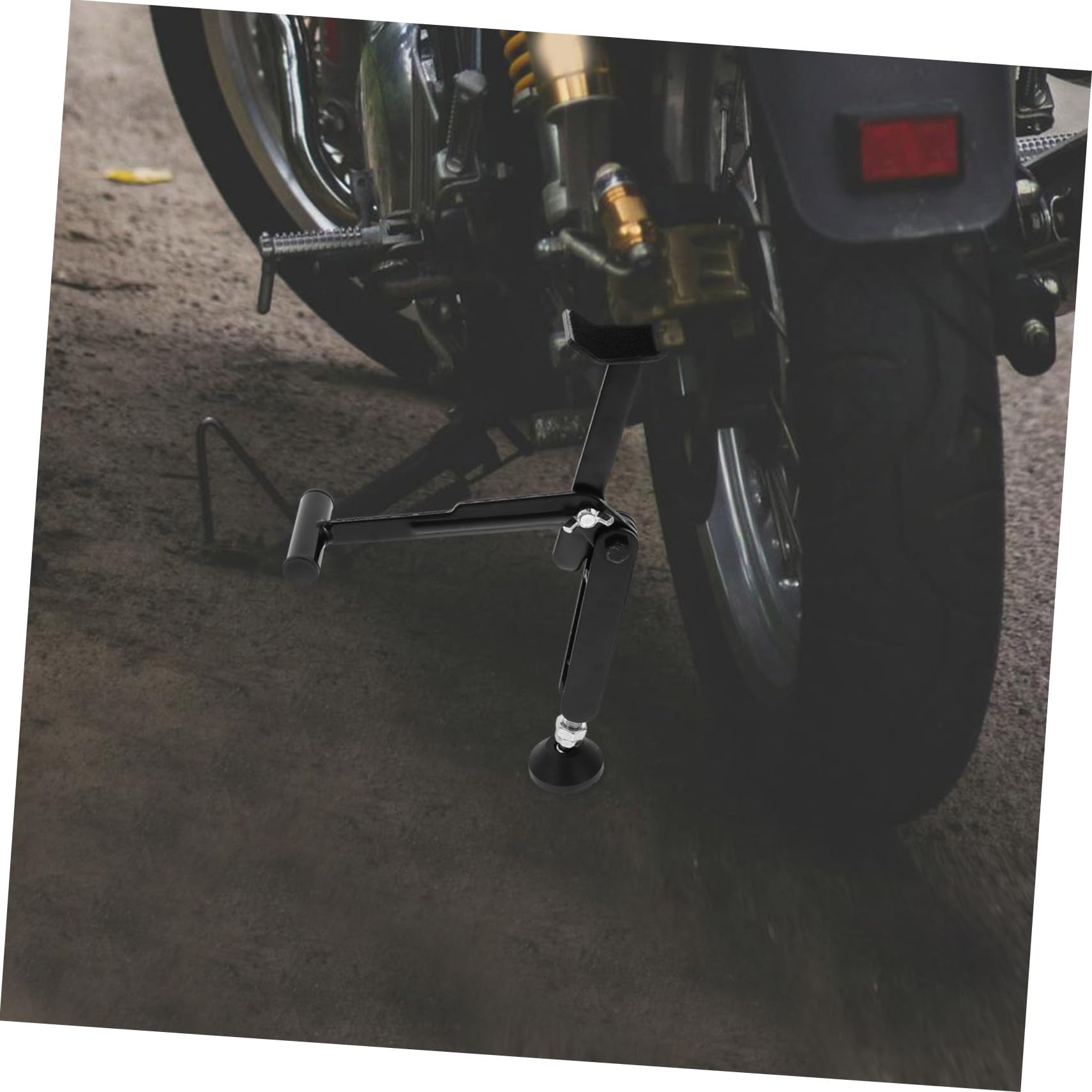 Cavalletto Sollevatore Ruota Moto Nero Metallo Pieghevole
