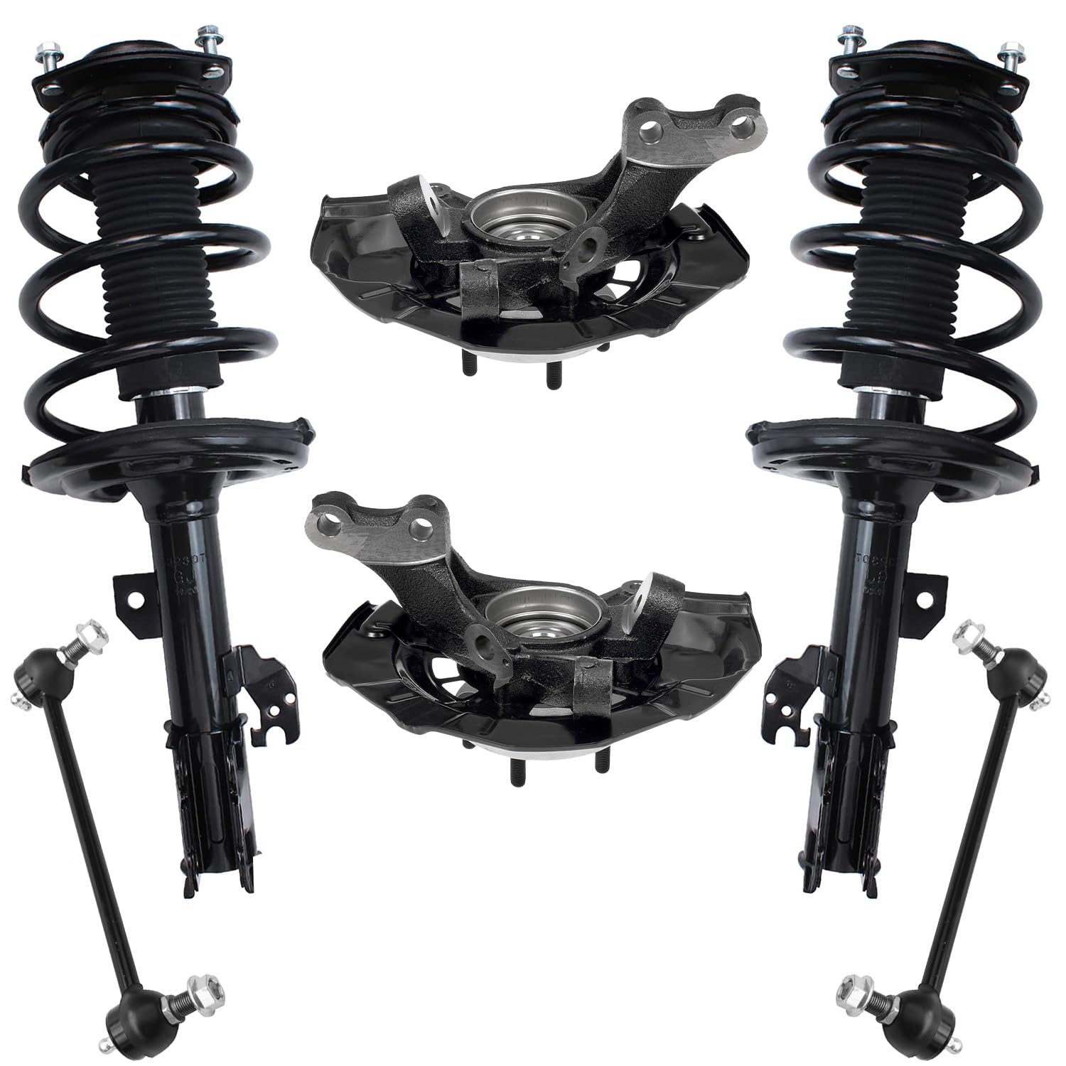 Detroit Axle - Front 6pc Steering Knuckles Kit for 2007-2011 Toyota Camry