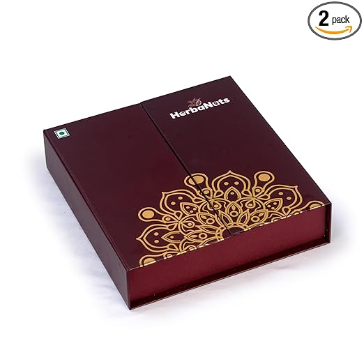 100% Natural Premium Mix Dry Fruits and Nuts - Combo Pack Badam + Kaju Jar Pack - Cashew + Almond (Kaju + Badam) Dry Fruit, Pack of 2, Each 200gm - Diwali Gift Pack