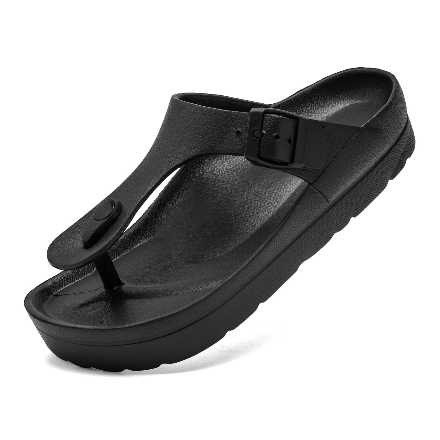 Waysoland Sandalen Damen Sommer,Orthopädische Damen Bequeme Folien Dicke Sohlen Plattform Sandalen mit einstellbarer Schnalle und Ultra Kissen