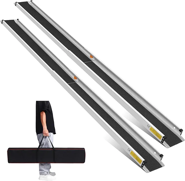 Wheelchair ramp 7FT, Lightweight, Retractable and Portable, can be Used for Wheelchair ramps, Comes with a Handbag