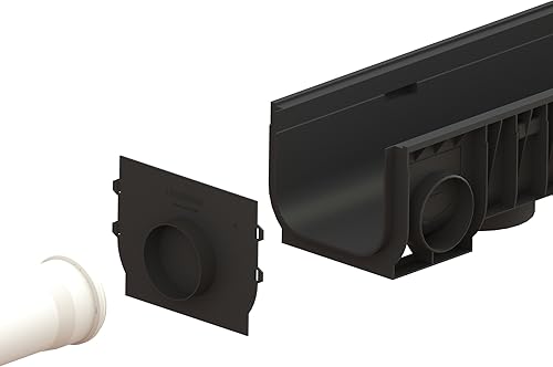 Miniatura 3 de Vodaland PC8540 - Rejilla de hierro fundido de drenaje de zanja de 8 pulgadas, paquete ranurado