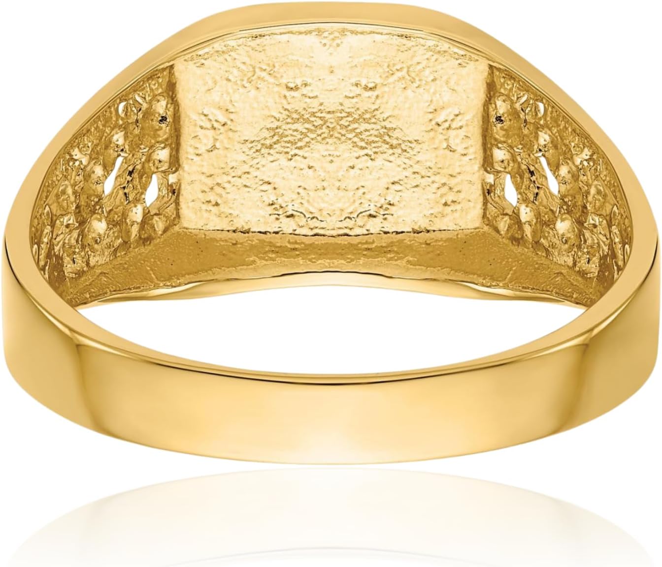 IceCarats 10K Solid Yellow Gold Mens Custom Engraved Signet Ring Handmade Personalized Monogram Initial Letter Band - Image 8