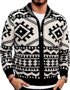 ジャケット・アウター PERVERZE brushed jacquard knit cardigan m88863958476_1.jpg