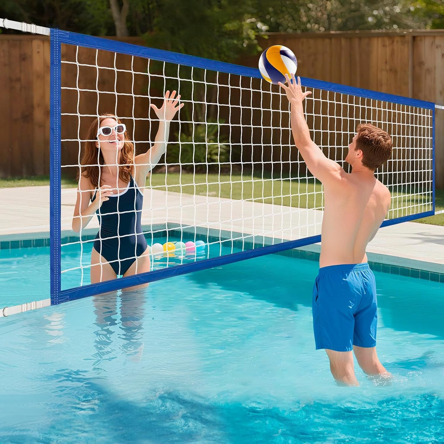 Rete Pallavolo Piscina, Rete Da Pallavolo Per Piscina E Giardino, Rete Portatile Per Beach Volley, Gioco Acquatico E Outdoor