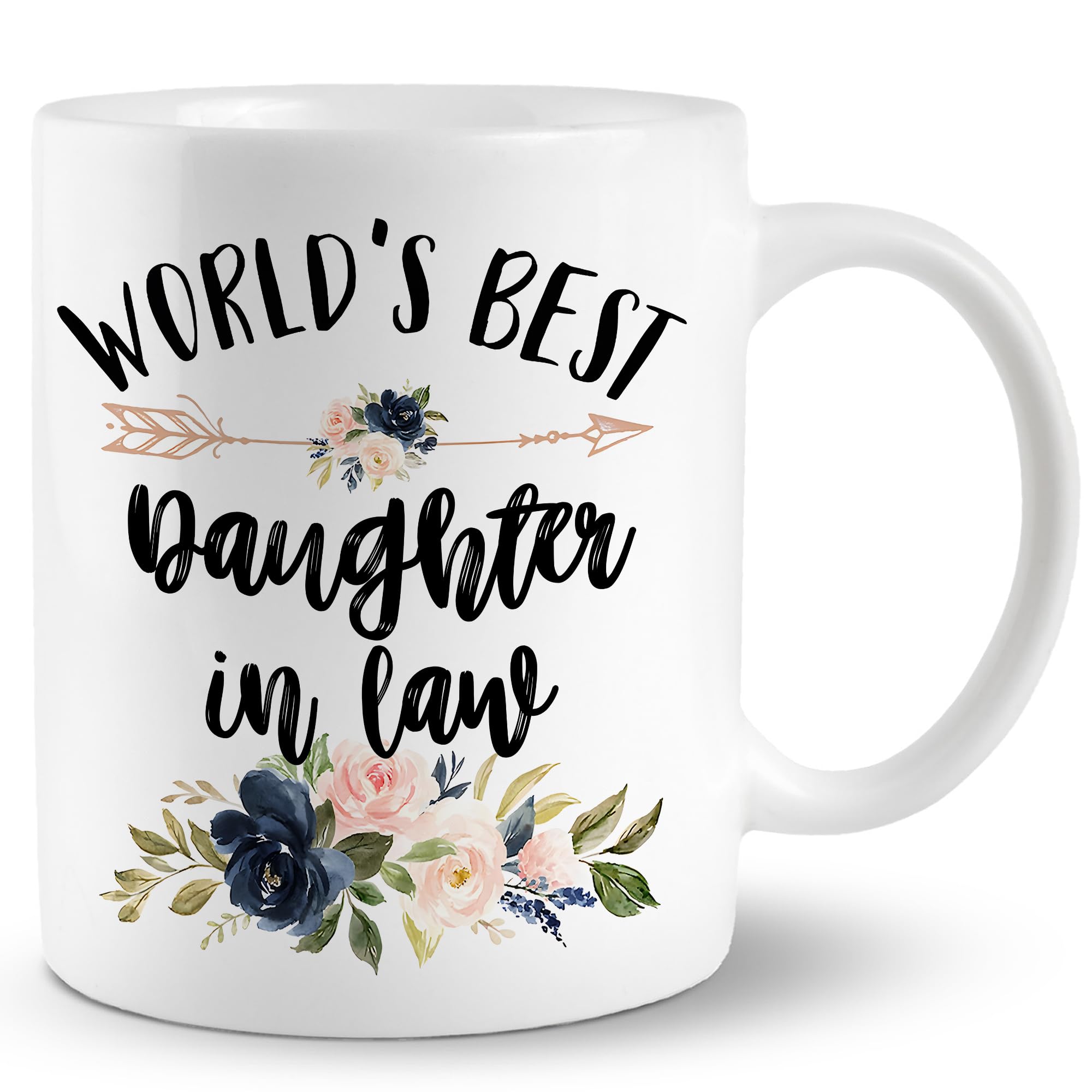 JRTW Daughter in Law Mug, Daughter in Law Coffee Cups Ceramic, World's Best Daughter in Law Coffee Mug, Daughter in Law Gifts for Christmas, Daughter in Law Coffee Mug Gifts for Daughter in Law
