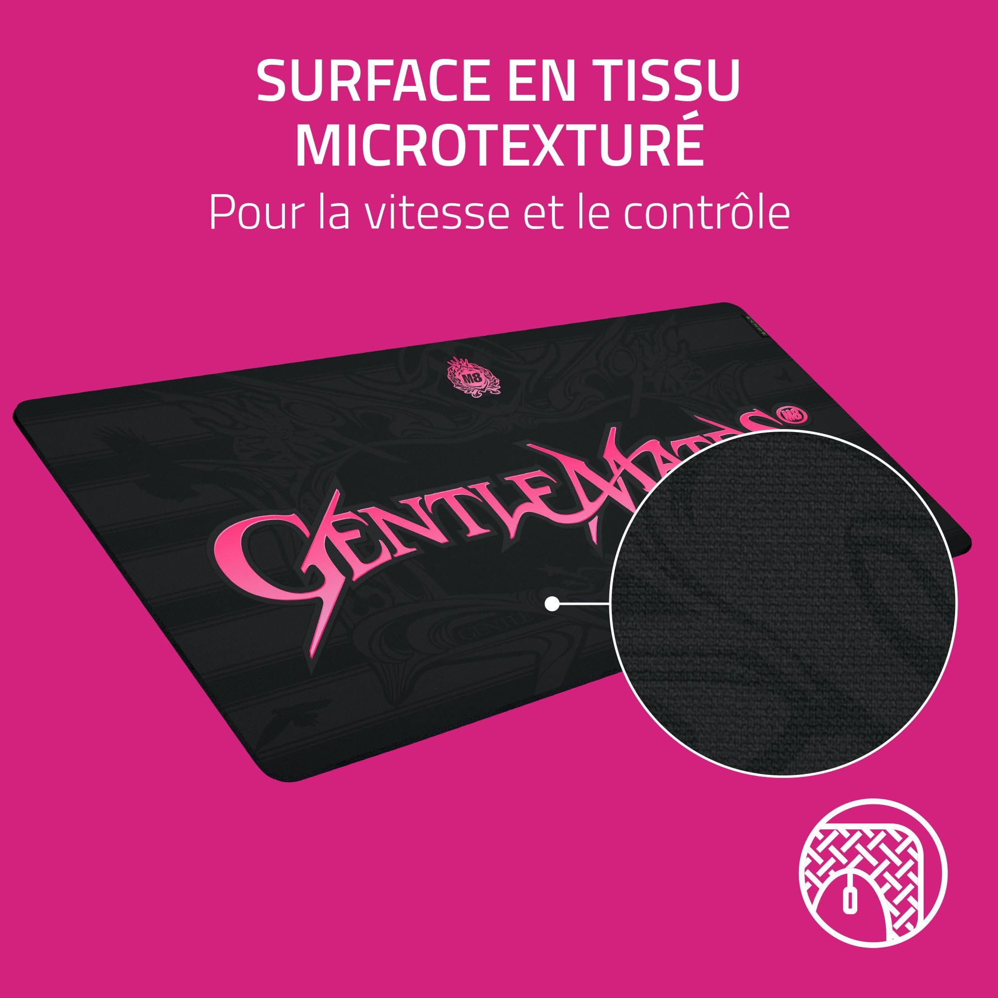Razer Gigantus V2 XXL - Gentlemates Edition - Tapis de Souris Gaming Souple pour la rapidité et Le contrôle - 940mm x 410mm x 4mm - Tissu Micro texturé | Noir