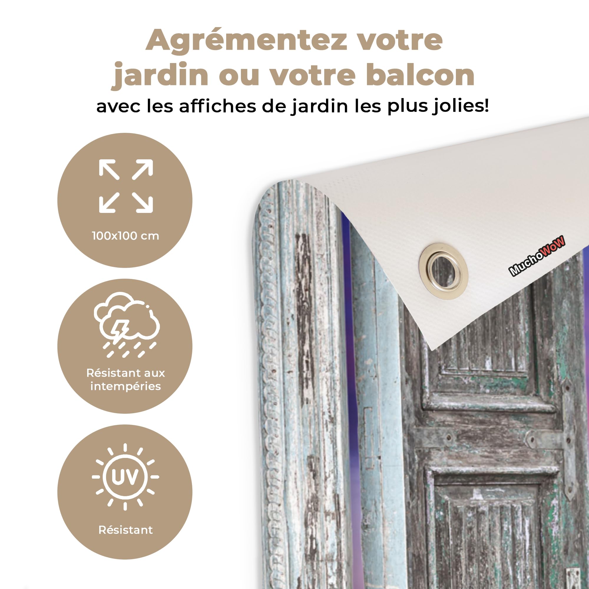 MuchoWow© Deco Jardin Posters Décoratifs Extérieur Terrasse Mur Déco