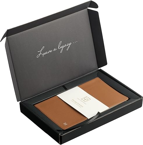 Miniatura 6 de Cuaderno clásico de cuero, tapa blanda, marrón Biscotti, grande (5.4 x 8.5 pulgadas), 234 páginas a rayas, colección Heritage, tabla de contenido