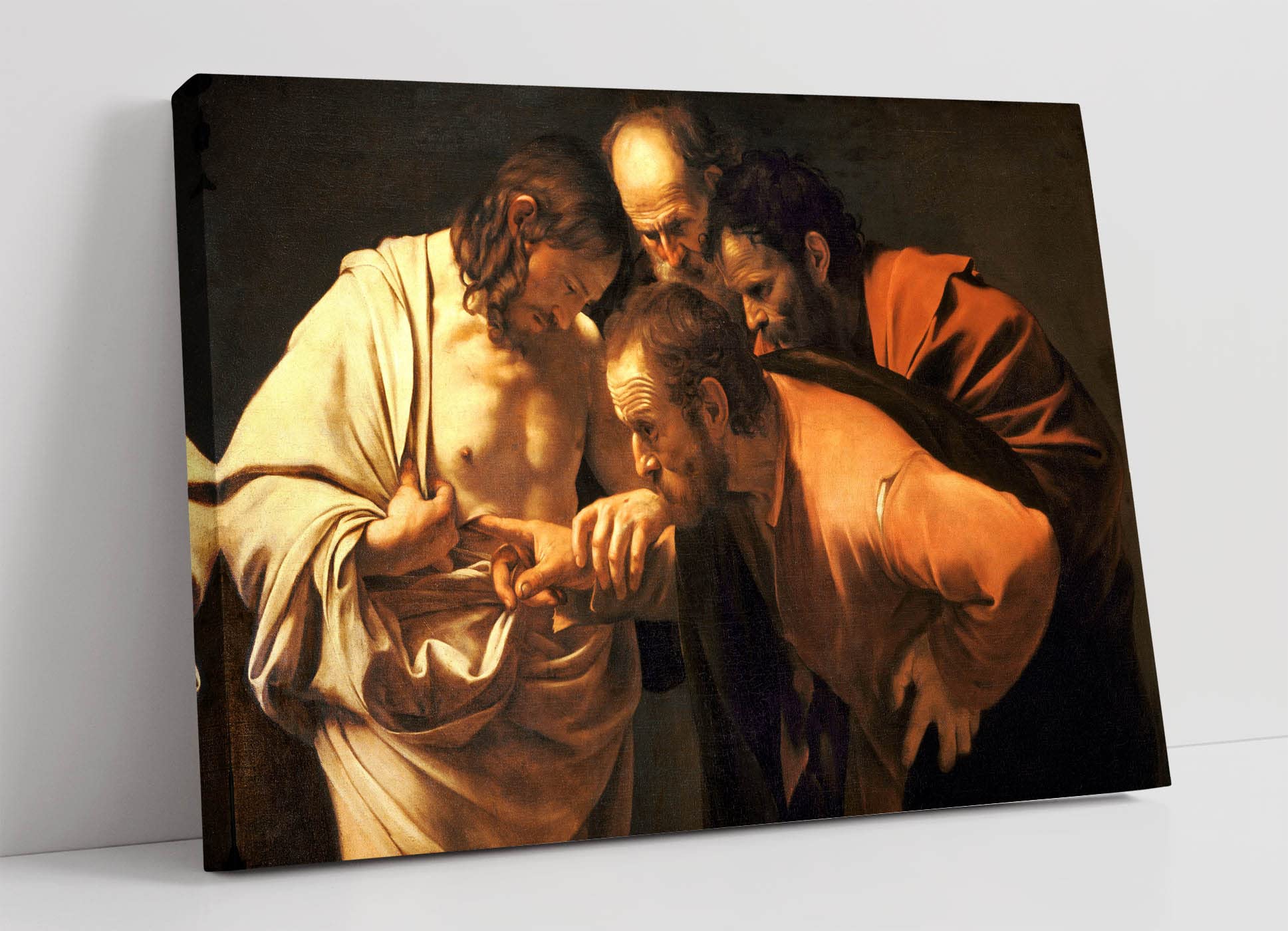 CanvasArtShop -CARAVAGGIO, THE INCREDULITY OF SAINT THOMAS- CANVAS WALL ART PICTURE PRINT (18x12)