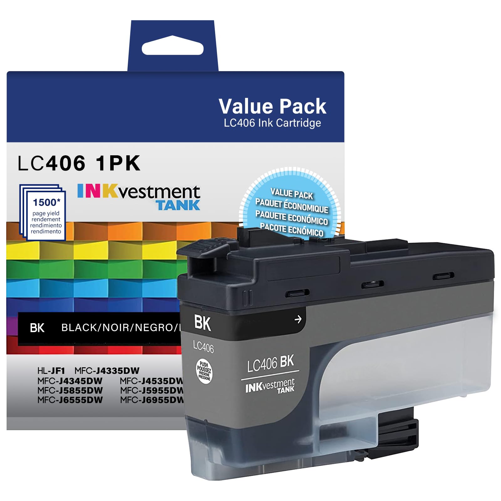 Compatible Ink Cartridge Replacement for Brother LC406 (Black, Pack-1)