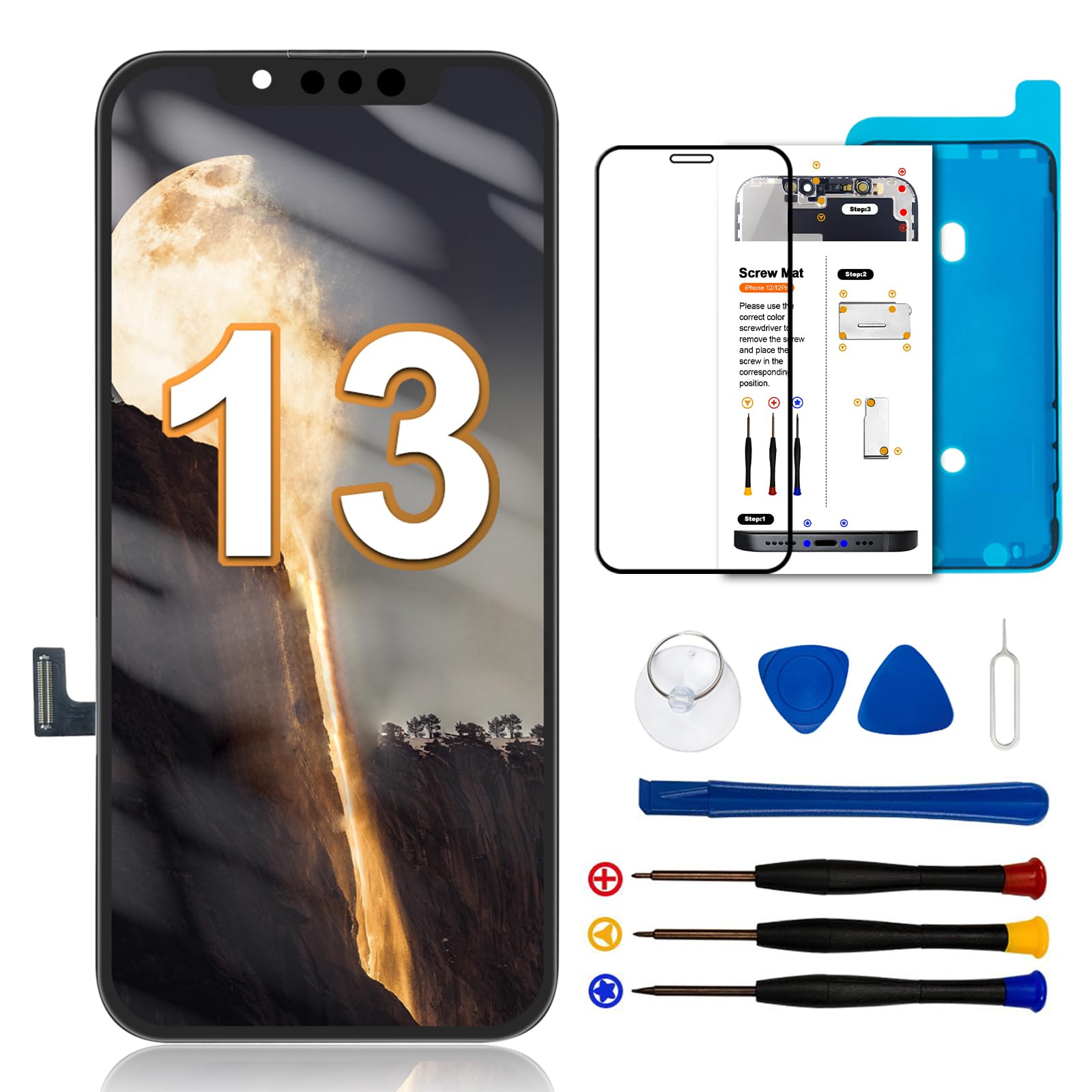 merugaki　 iPhone13 Amazon.com: SIMDOG for iPhone 13 Screen Replacement Kit 6.1