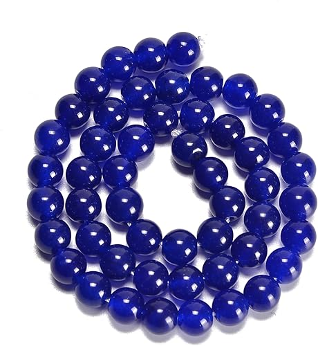 Miniatura 2 de Cuentas sueltas de Gematone Natural Gematone teñido azul zafiro de 0.236 in para hacer joyas, hallazgos de bricolaje, 1 hebra de 15 pulgadas