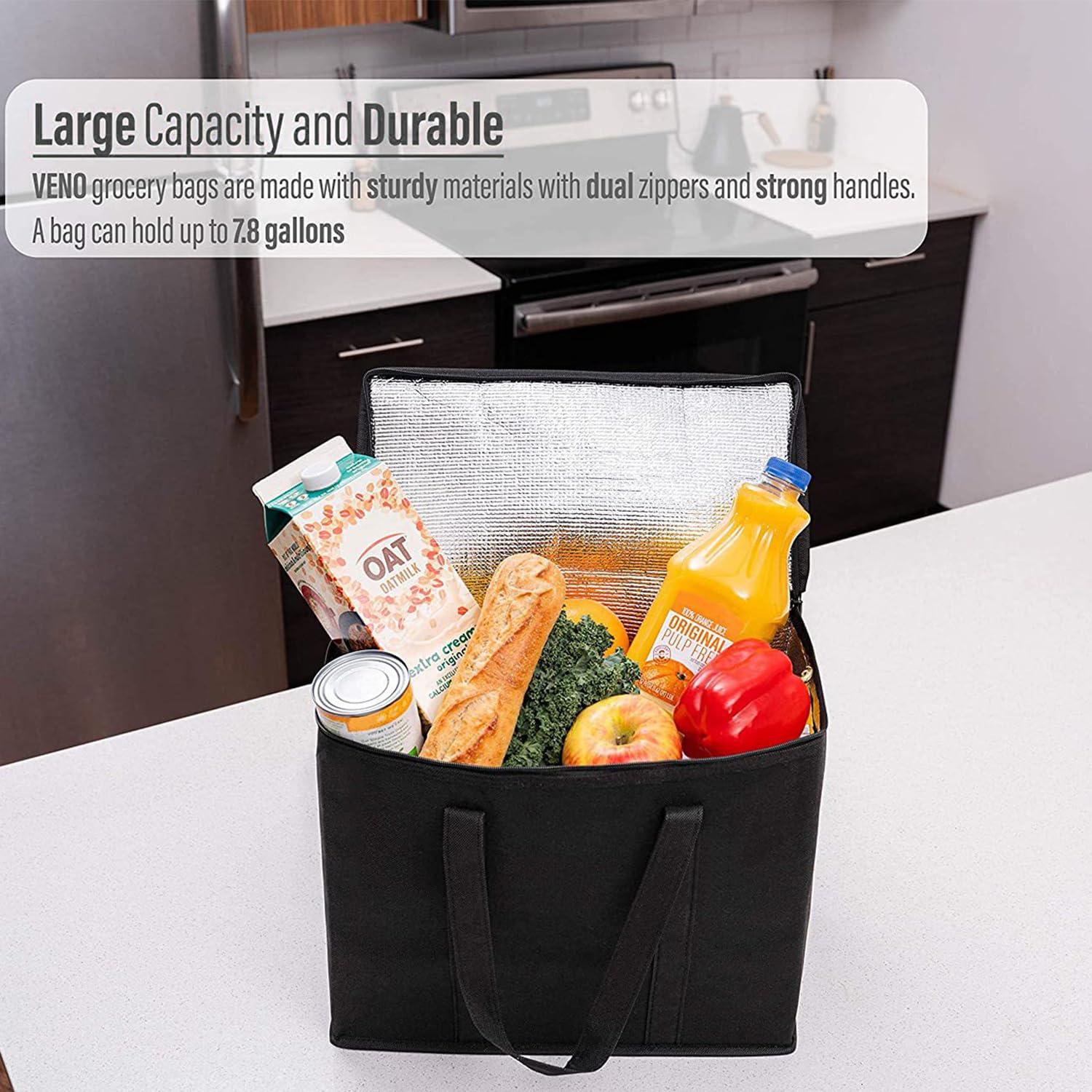 Borsa Termica Extra Large Pieghevole - Borra Isolata Per Picnic, Spiaggia, Lavoro E Consegne - Foto 9