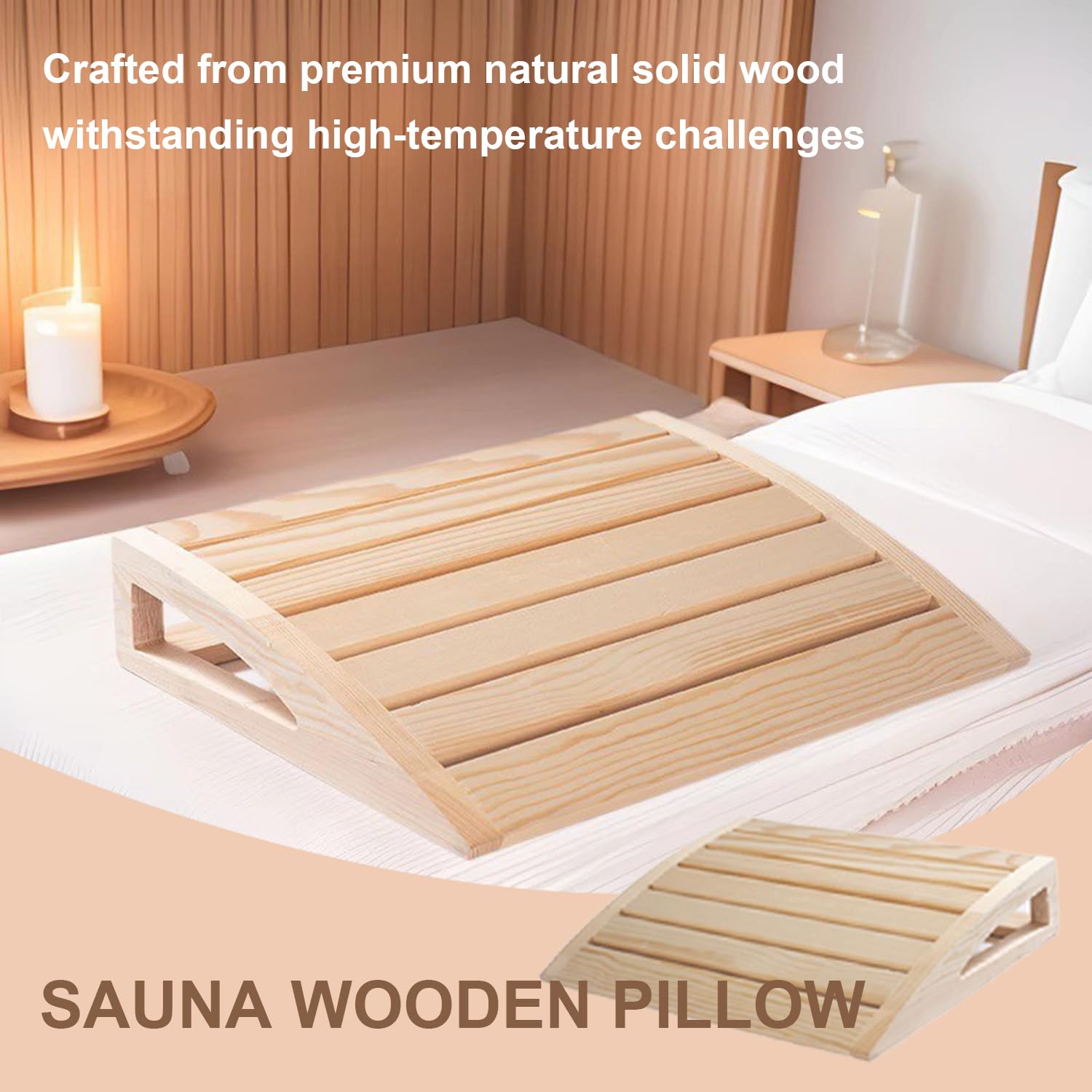 Poggiatesta sauna in legno 2 pezzi cuscino ergonomico per sauna