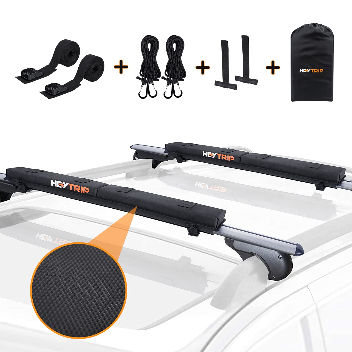 Heytrip Roof Rack Pads 30" Aero Crossbar Pads for Kayak/Surfboard/SUP