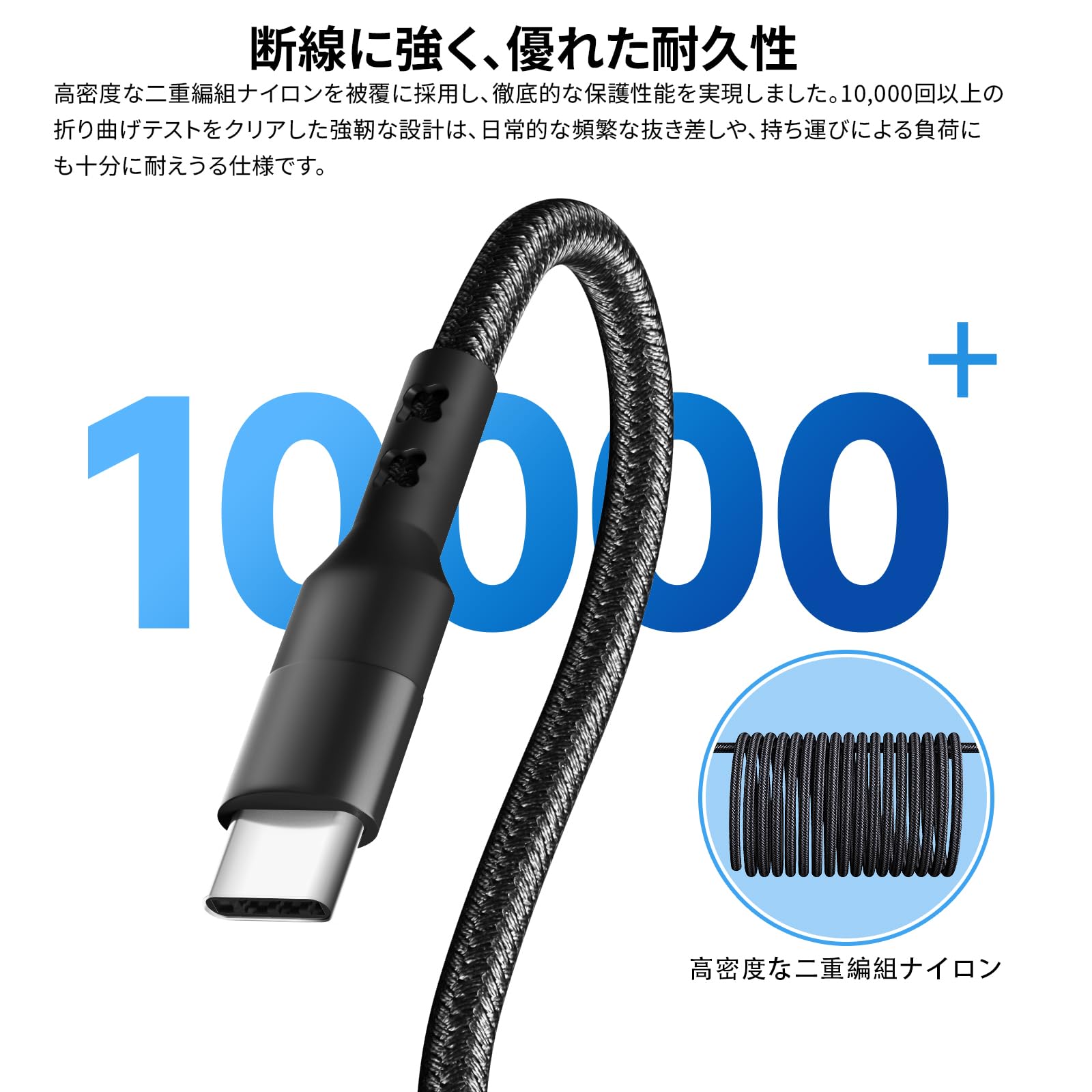 Amazon.co.jp: USB C to C ケーブル 0.3m 3本セット PD 60W 急速充電