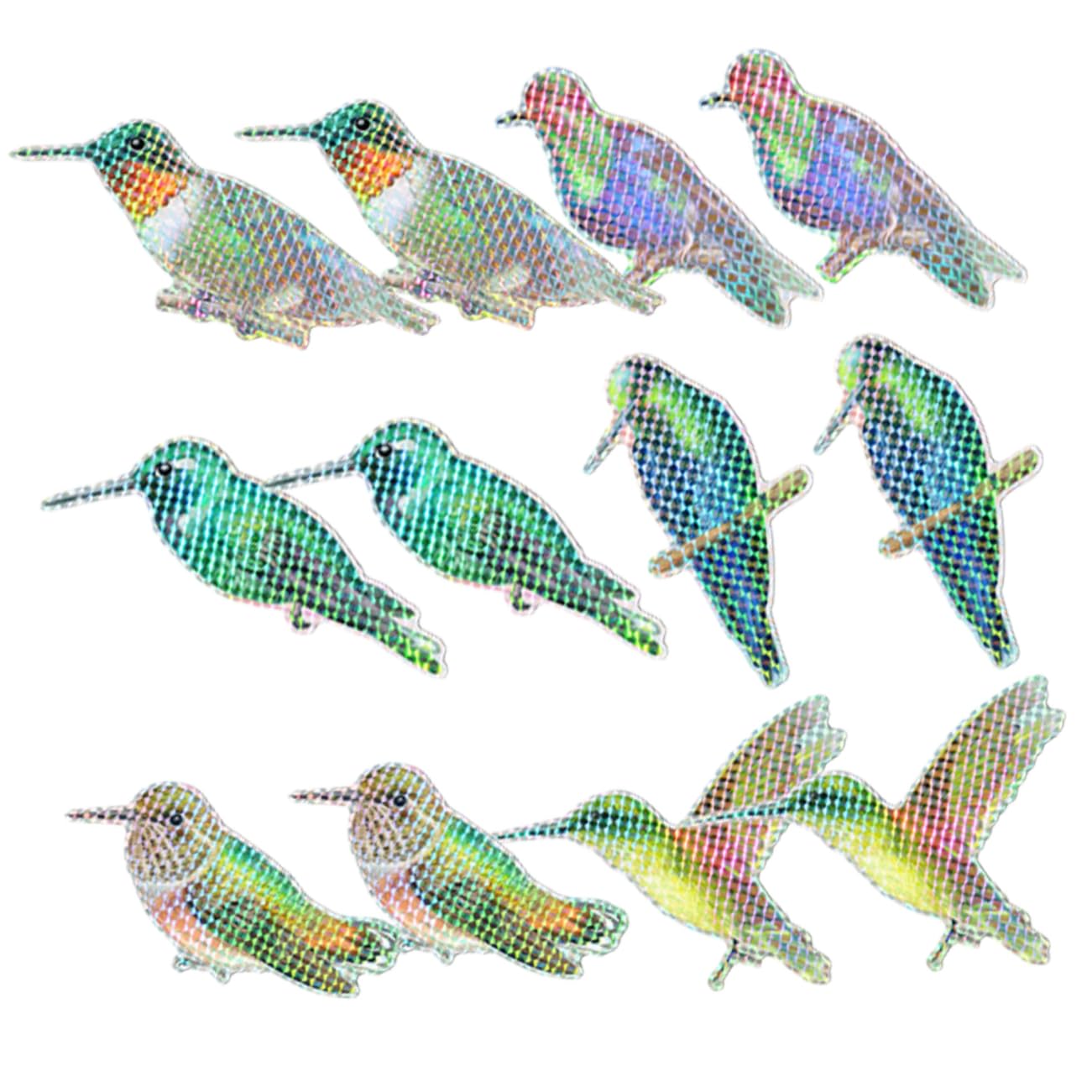 PRETYZOOM 24pares Calcomanías Magnéticas Para Ventanas De Pegatinas Anticolisión De Hummingbirds Decorativas y Reutilizables Para Proteger Aves Hogares y Oficinas