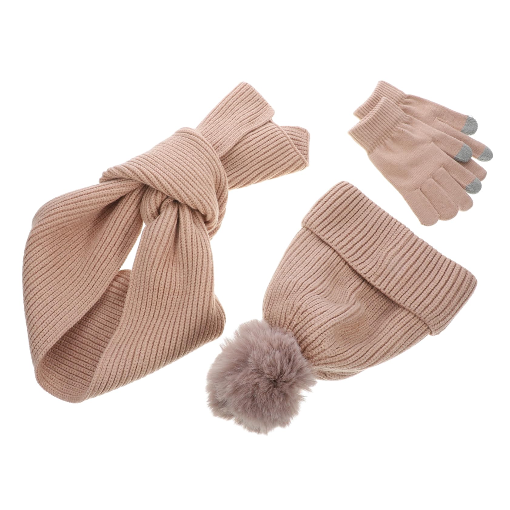 PACKOVE 1 Set Cappello E Sciarpa Set Filato Addensato Cappello Da Sci Da Donna