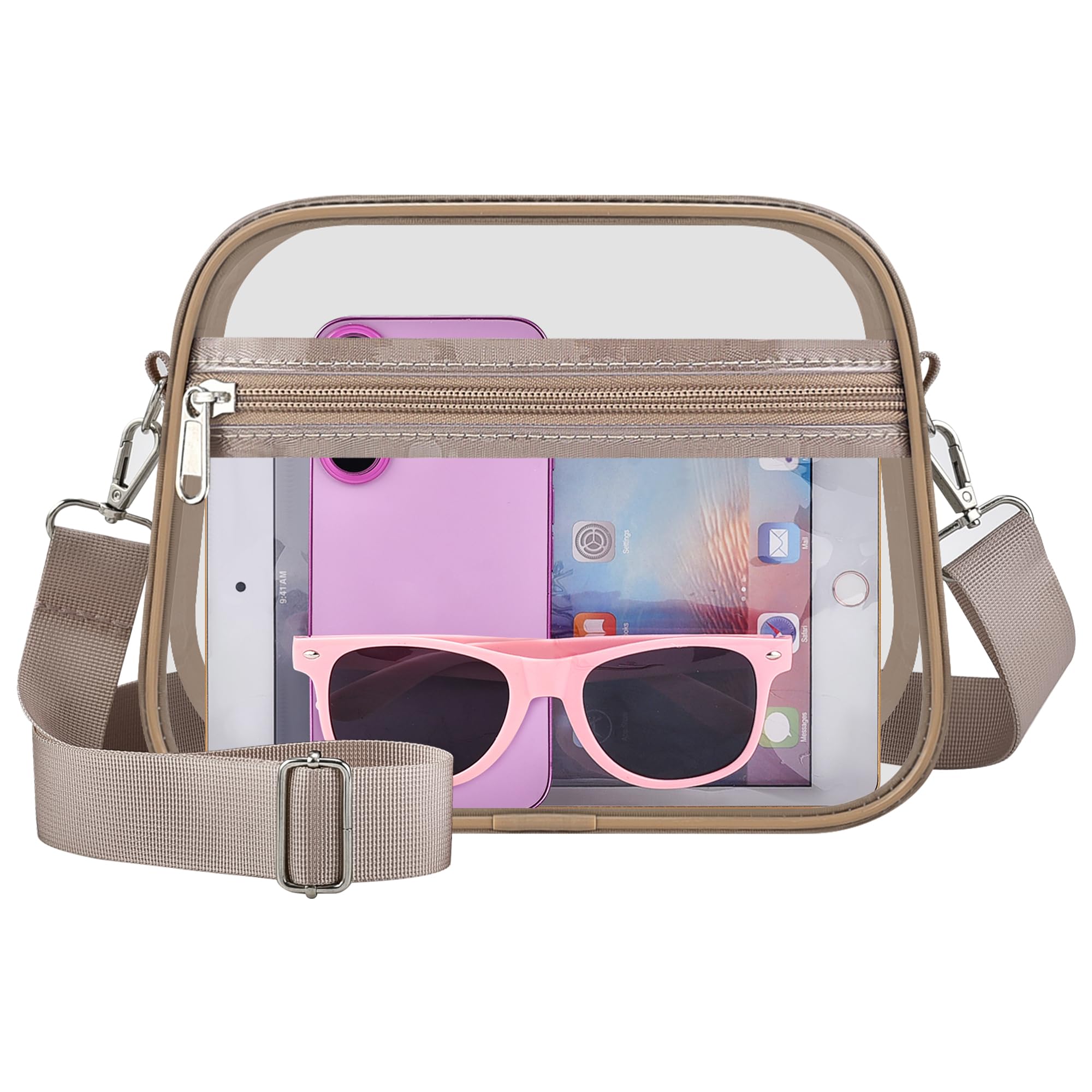Oraben Clear Bag for Stadium Events Clear Purse Stadium Bag Satchel Handbags for Sports Events Concerts Festivals