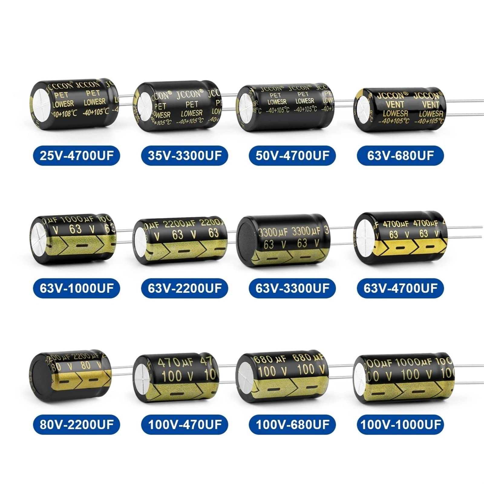 Condensatore elettronico in alluminio 5PCS 25V 35V 50V 63V 100V 160V 200V 250V 450V 470UF 680UF 1000UF UAd alta frequenza Bassa ESR (Size : 450V150UF 18x40)