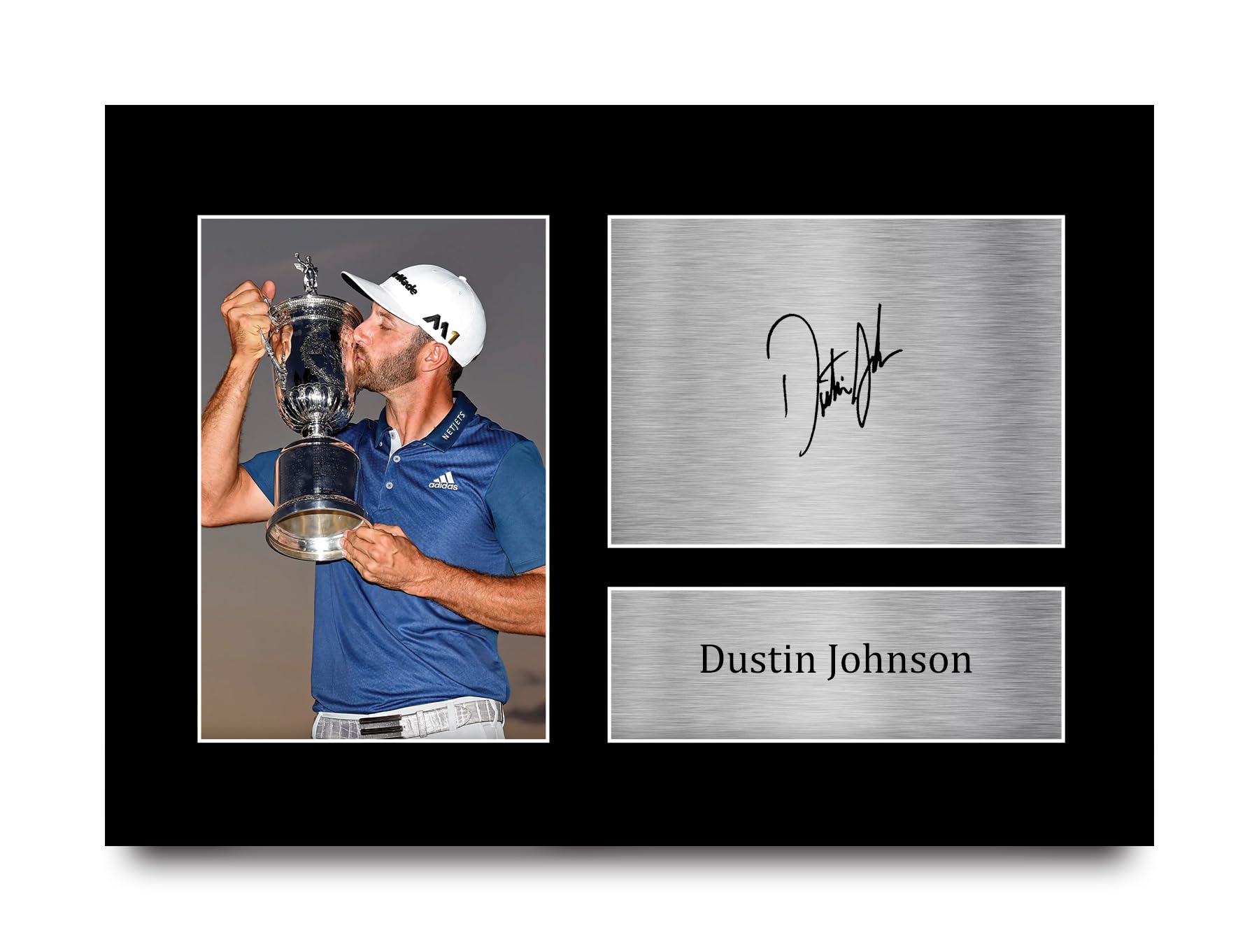 HWC Trading A4 Dustin Johnson Gifts Printed Signed Autograph Picture for Golf Memorabilia Fans - A4