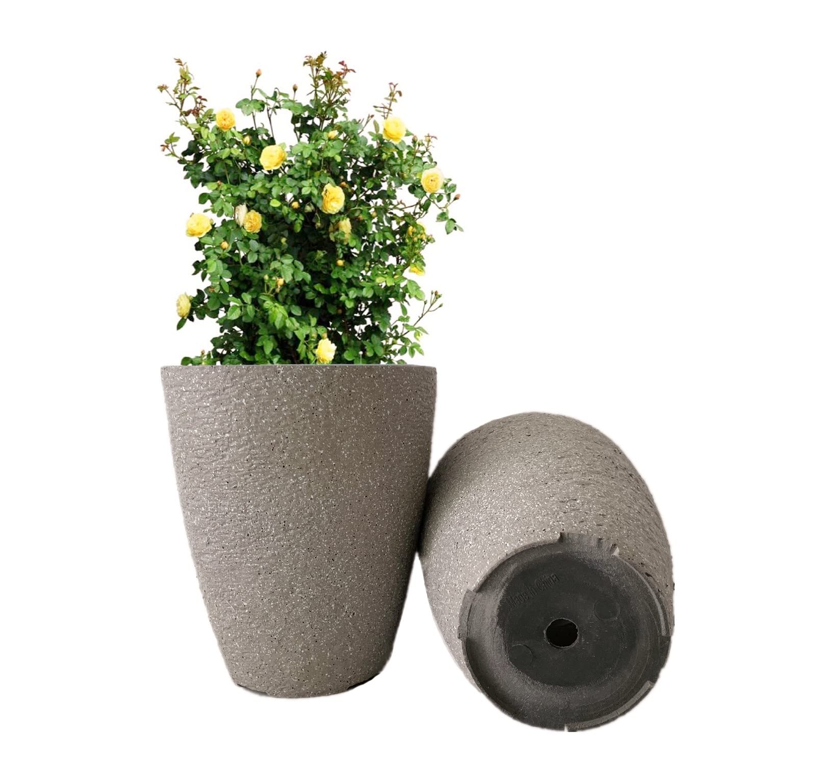 Amazon.com : 10 inch Tall Garden Planter Lightweight Indoor Outdoor