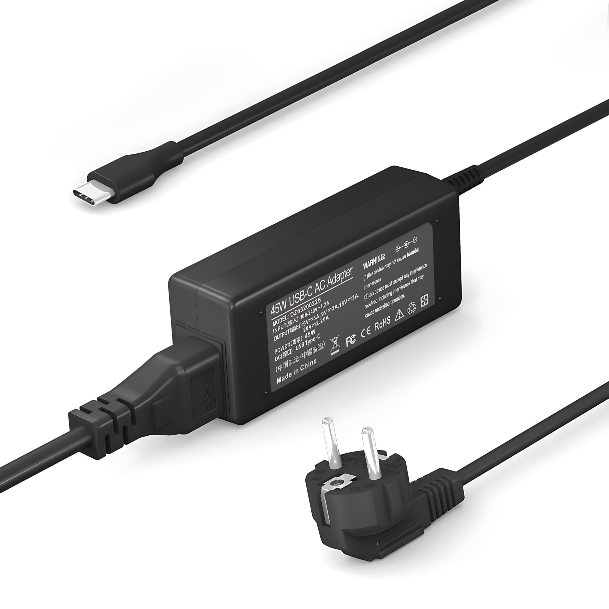 45W HP Ladekabel Laptop Ladegerät USB C Netzteil Kompatible HP Chromebook X360 11 12 13 14/Spectre/Pavilion/Envy/Elite für HP Laptop Ladekabel 10FT