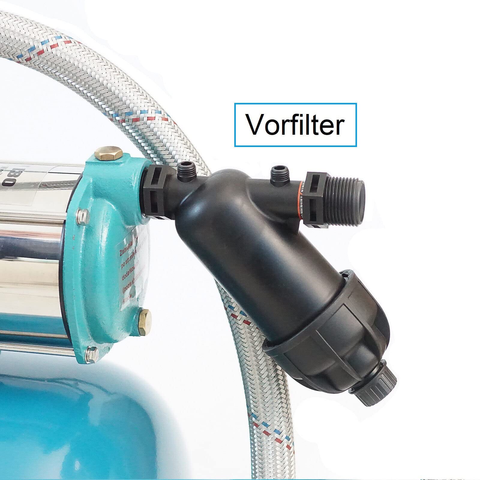 50L Hauswasserwerk 5-stufige Gartenpumpe MHi1300-6000l/h - elektronischer Druckschalter inkl. Trockenlaufschutz