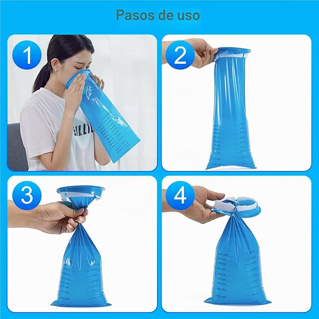 Foto 5 de 7 de Nizirioo 50 bolsas para vómito, 5 colores, cierre opaco, resistente a la rotura, con anillo