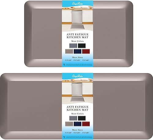 Tapete de cocina de 45 pulgadas de grosor 2 piezas Tapete antifatiga para decoración de cocina, antideslizante, resistente a las manchas,